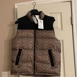 Mens coach signature puffer vest-NWT